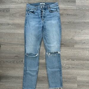 GRLFRND Karolina High-Rise Skinny Jean, Size 28 in color What Is Life